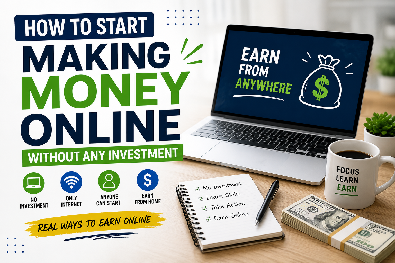 How to Start Making Money Online Without Any Investment
